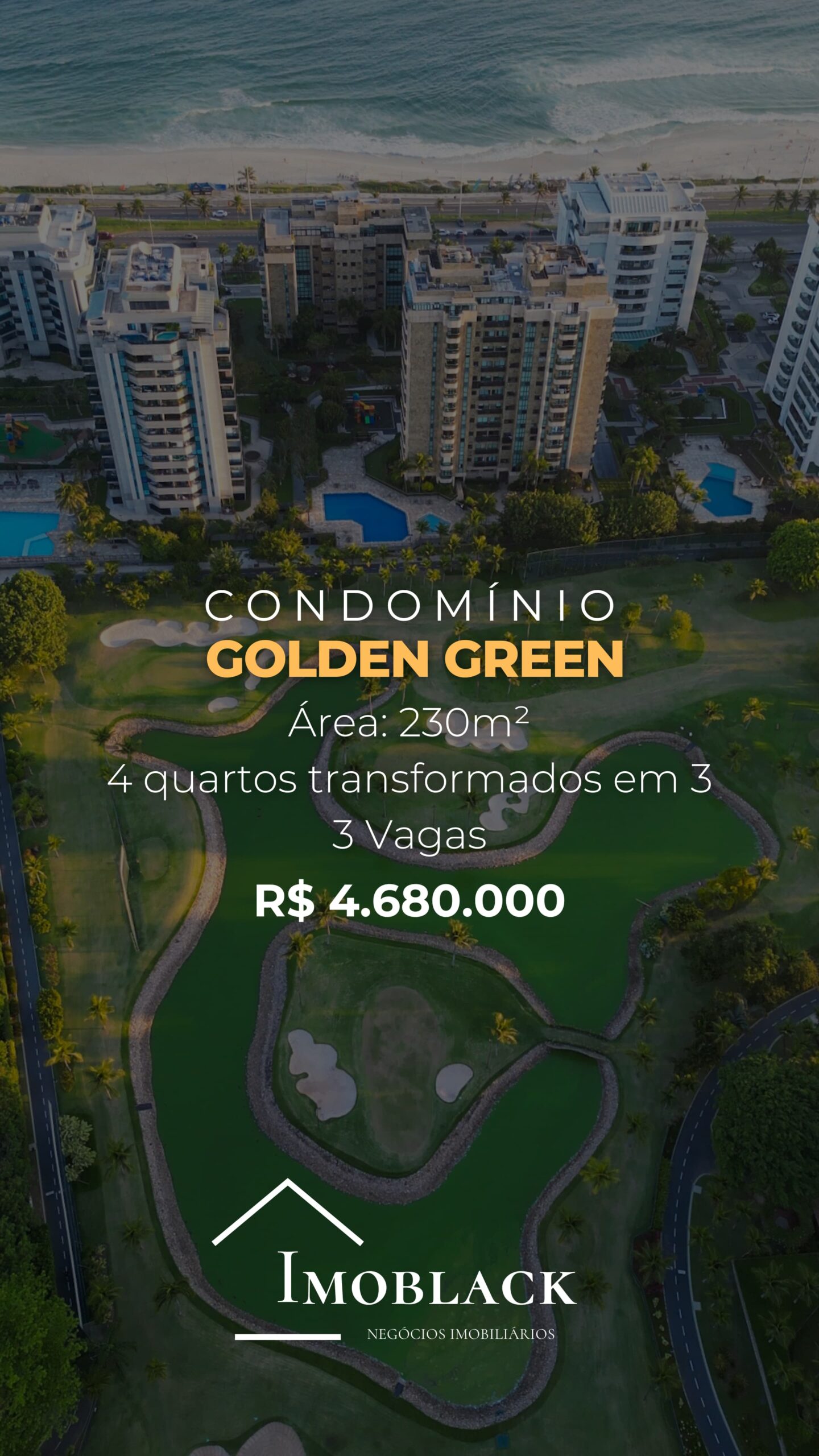 Foto 1 do imóvel à venda: Apartamento 230m² em Golden Green, Barra da Tijuca